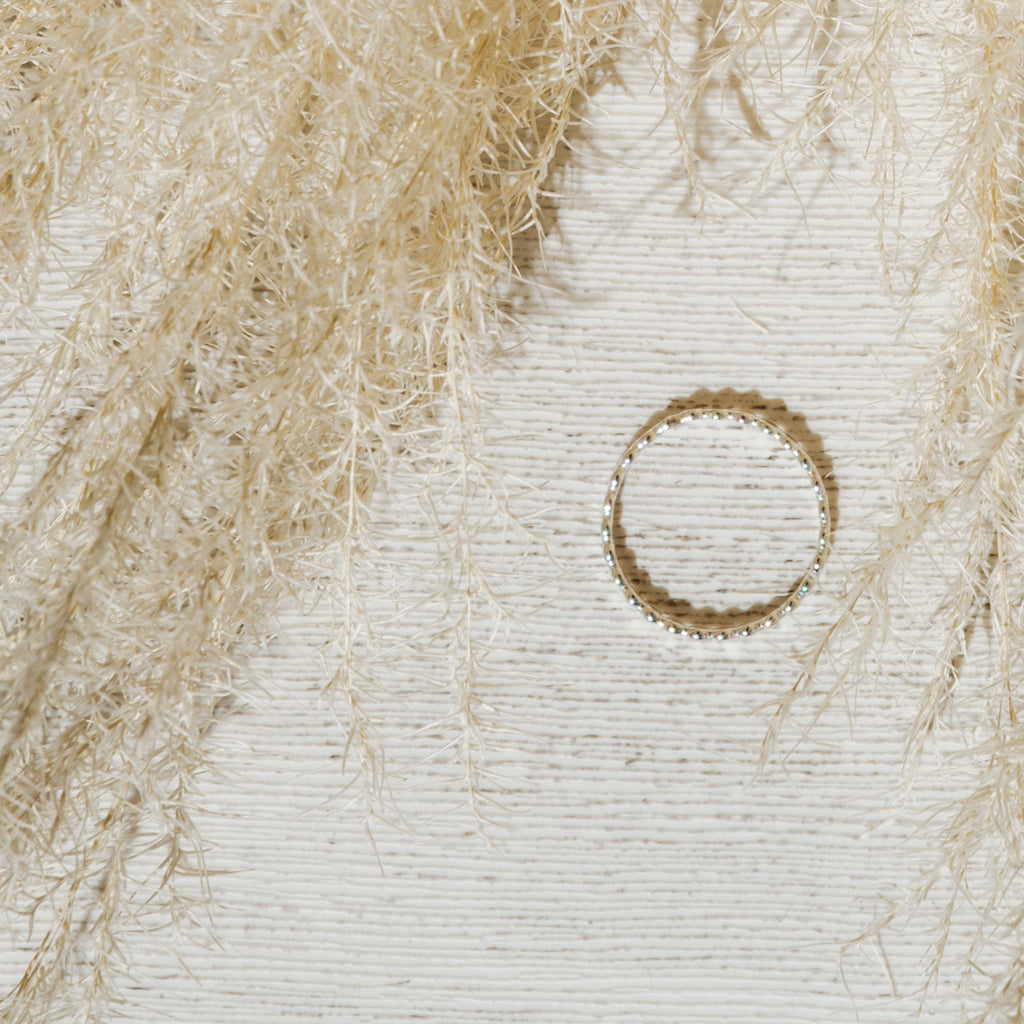 Minimalist handmade sterling silver beaded ring