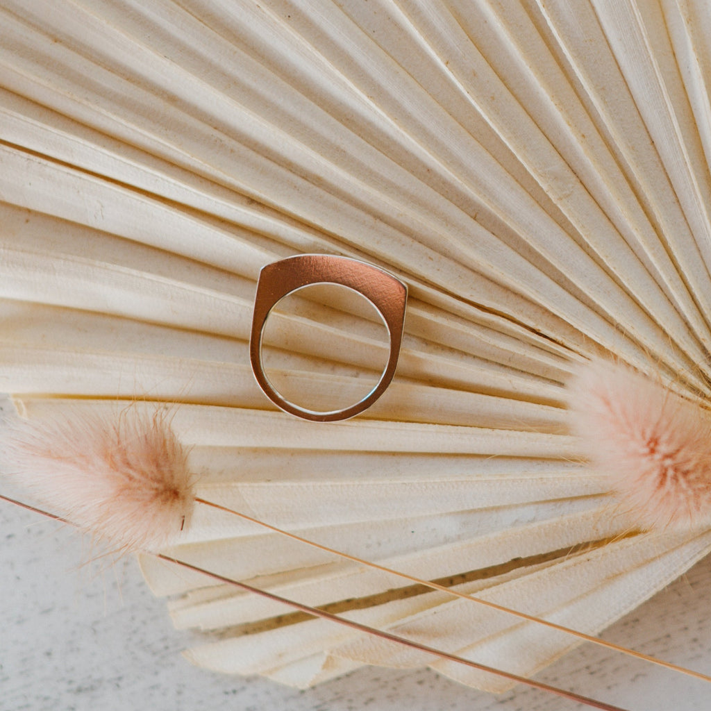 Minimalist handmade sterling silver ring